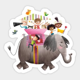 Elephant trip Sticker